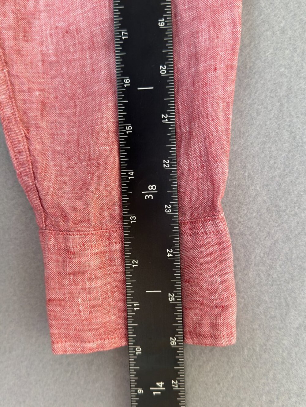 J.Crew Shirt Mens Large Red Slim Fit Baird McNutt Irish Linen Long Sleeve - Picture 13 of 13